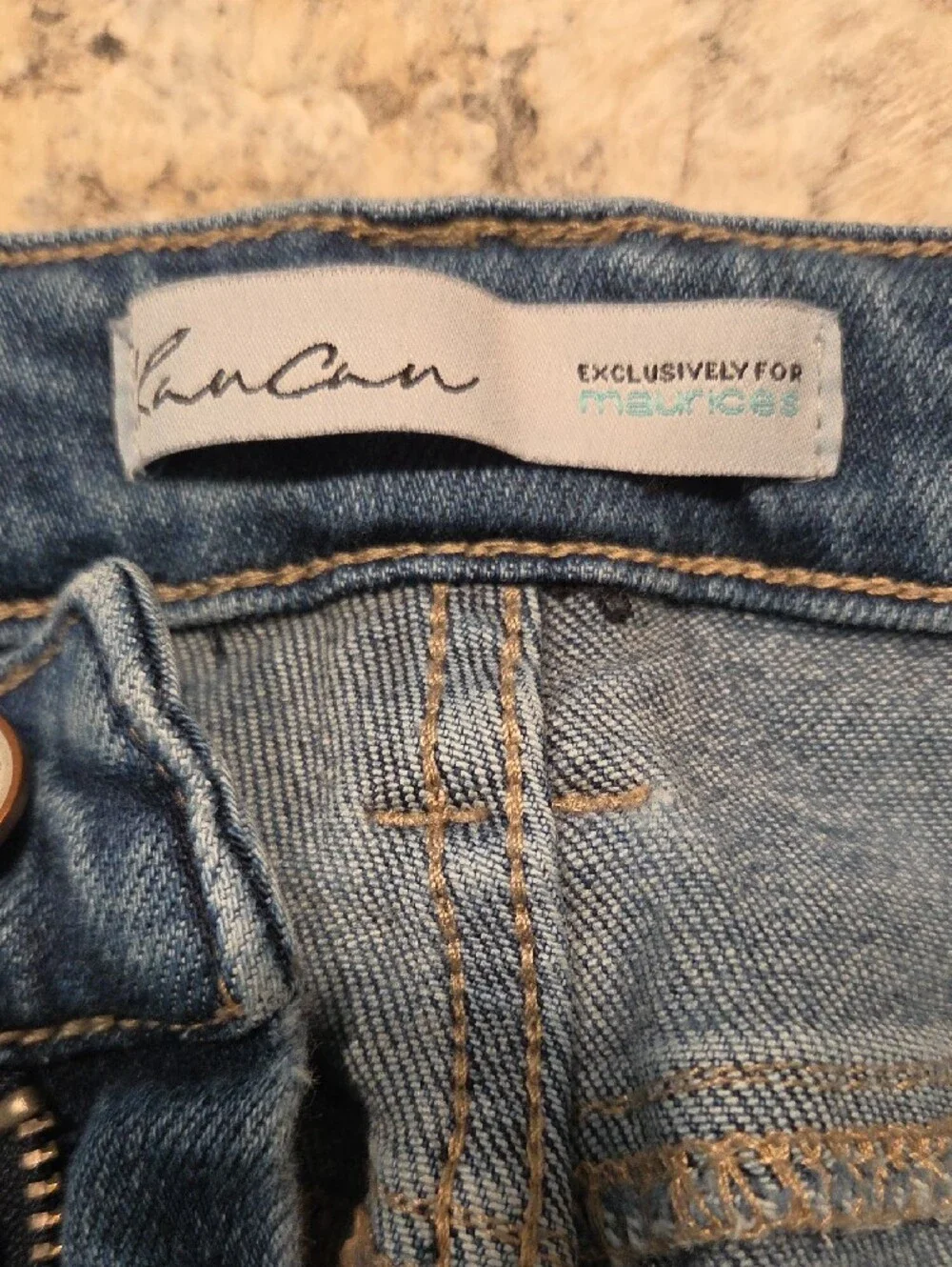 Women's Flare Kancan Jeans in Medium Blue Stretch Denim